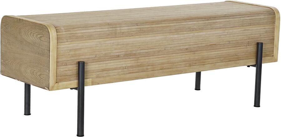 Maison de france Tv meubel shoe-removing chair wood metal 120x40x35 natural metaal