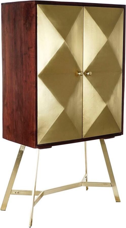 Maison de france Tv meubel sideboard mango acacia 84x43x156 5 dark brown bruin