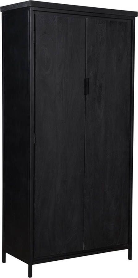 maison de france Maisonriche Cod Collection 2 Door Black Cabinet 180X40X90-CMAM003BLC