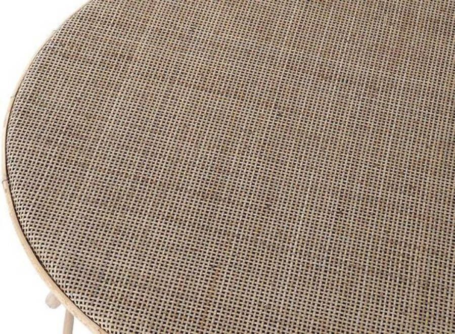 Maison de france Salontafel auxiliary table rattan 61x61x50 natural brown rotan