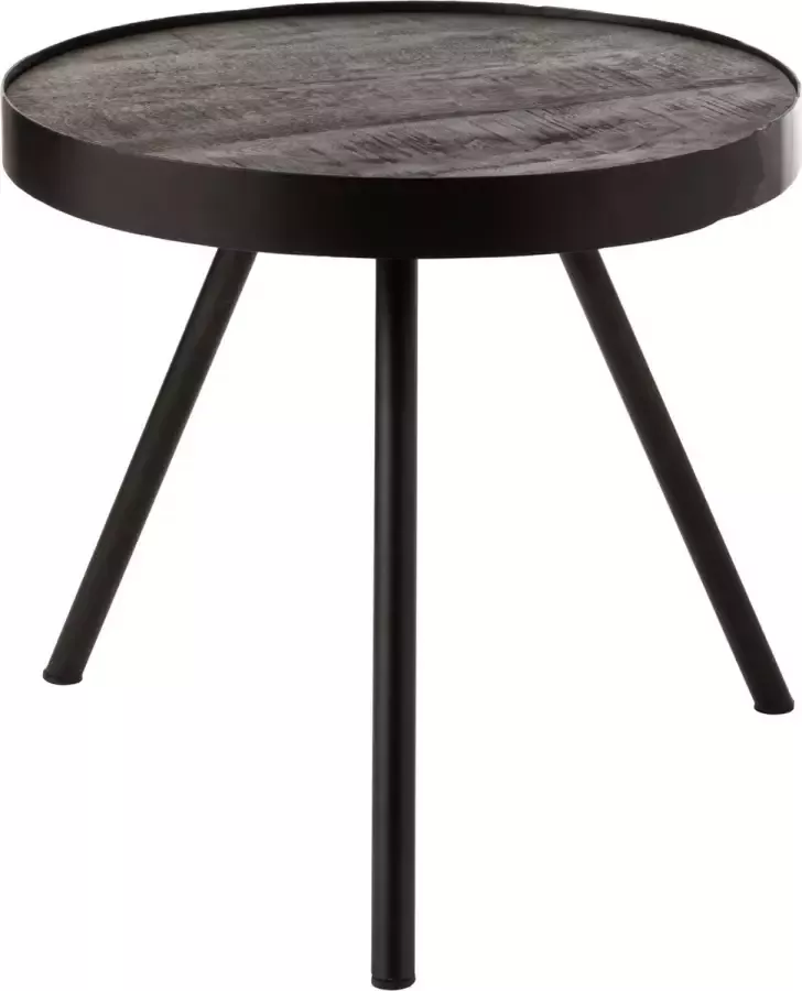 Maison de france Side table fien high mango wood iron dark brown black