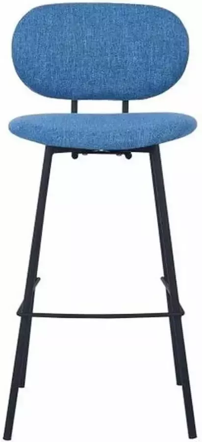 maison de france stool polyester metal 50x46x101 75 blue metaal