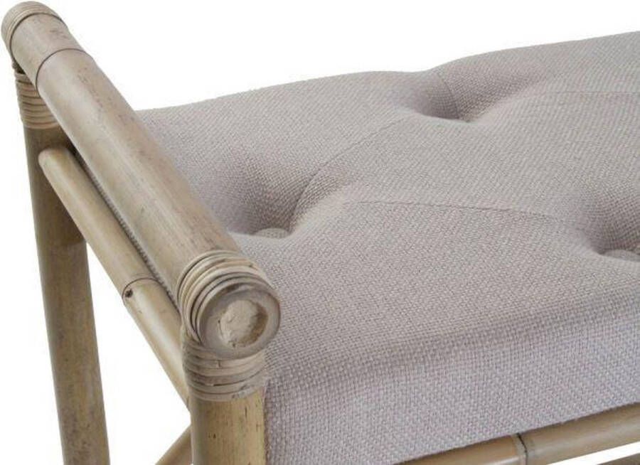 maison de france Tv meubel shoe-removing chair bamboo cotton 100x44x56 bamboe