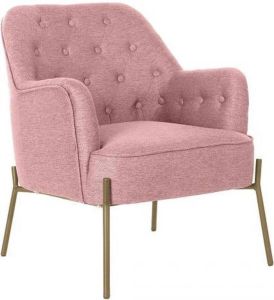 Maison de france Tv meubel shoe-removing chair polyester wood 130x44x69 pink roze