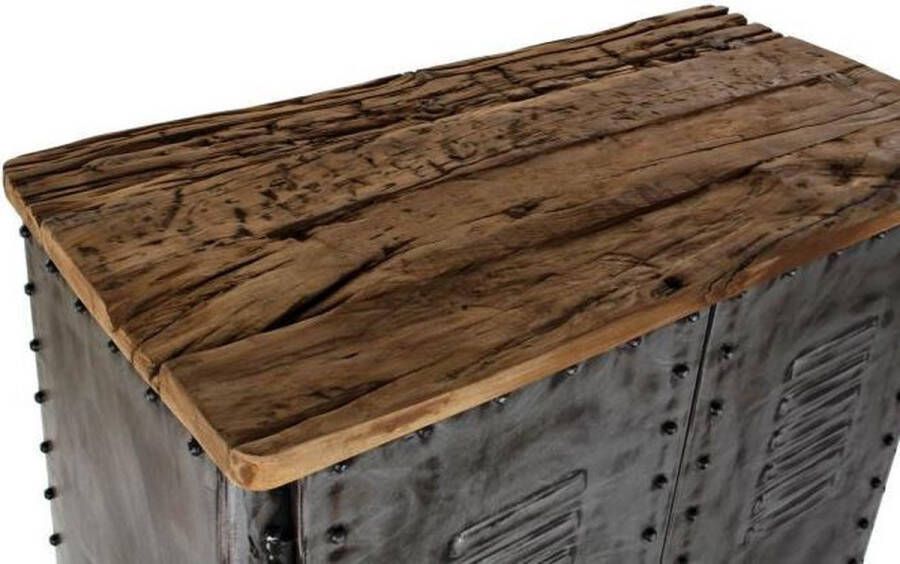 Maison de france Tv meubel sideboard metal wood 83x40x102 grey metaal