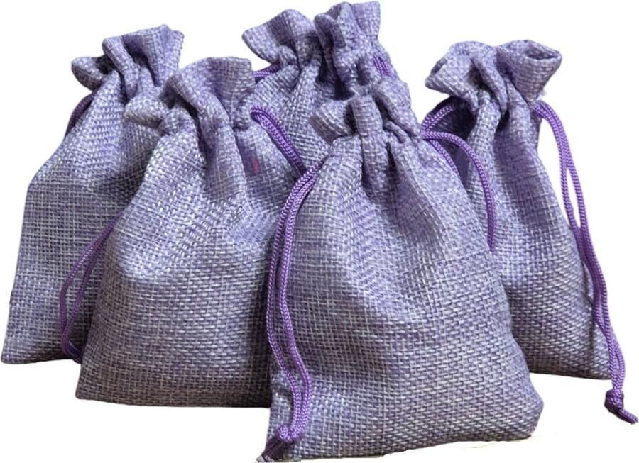 Maison de Lavande Lavendel geurzakjes met biologische lavendel uit de Provence 5 stuks à 17 gram linnen give away bedankje goodybag cadeau geurzakje kledingkast
