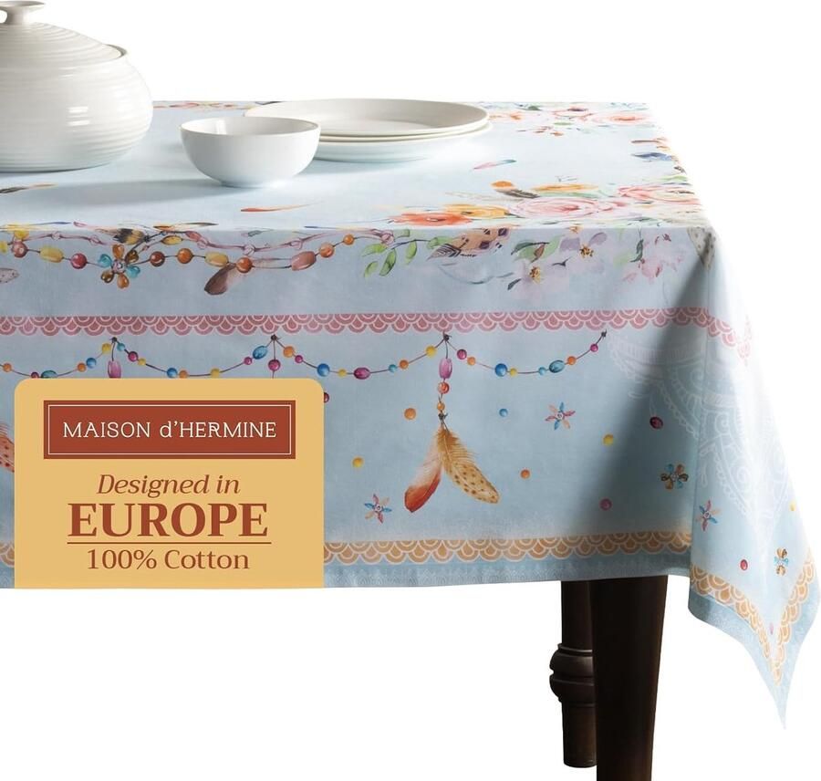 Maison d'Hermine Vierkant Tafelkleed Katoen 140 cm x 180 cm Ibiza Collectie