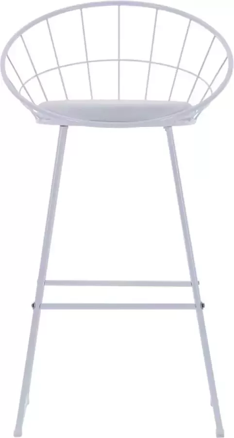 Maison Exclusive Barstoelen 2 st kunstleer wit