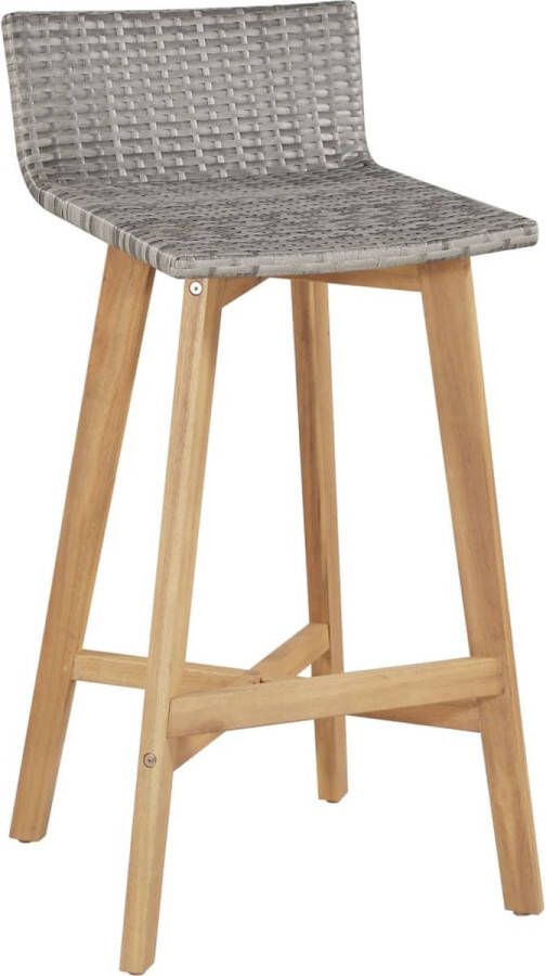 Maison Exclusive Barstoelen 2 st massief acaciahout