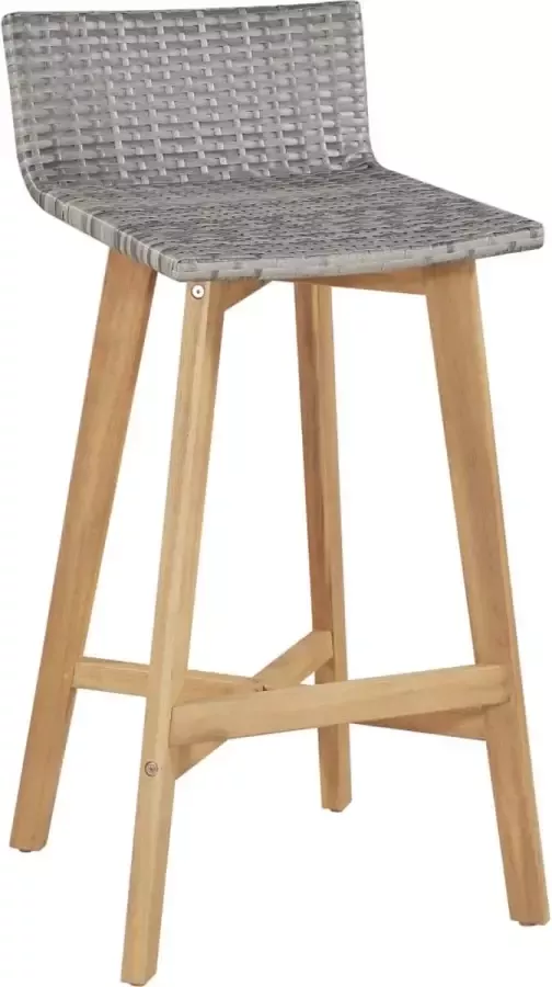Maison Exclusive Barstoelen 2 st massief acaciahout