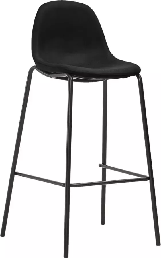 Maison Exclusive Barstoelen 2 st stof zwart