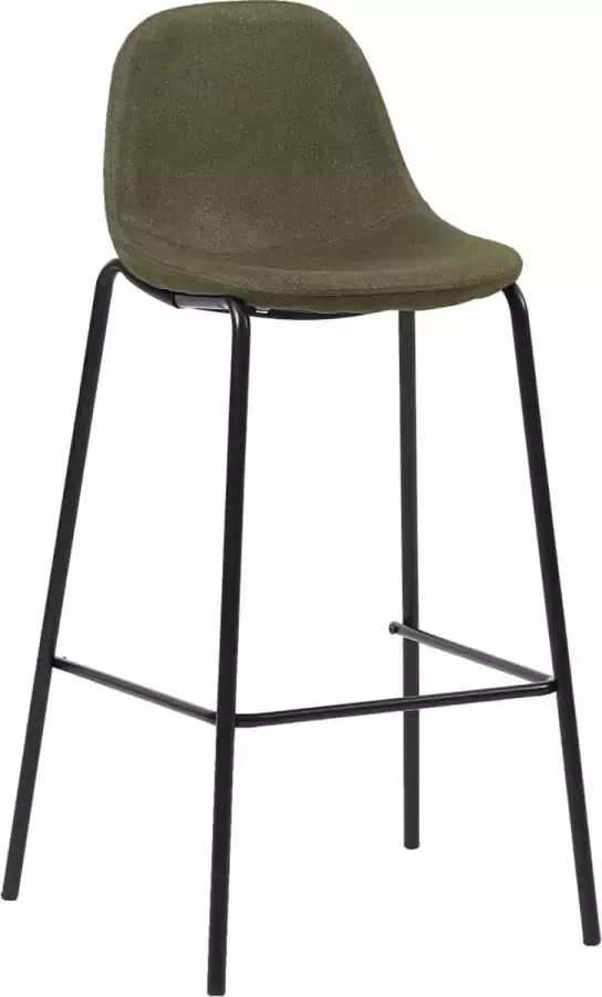 Maison Exclusive Barstoelen 4 st stof bruin