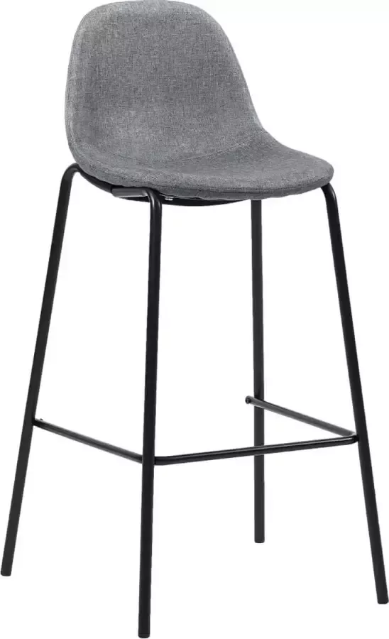 Maison Exclusive Barstoelen 4 st stof lichtgrijs