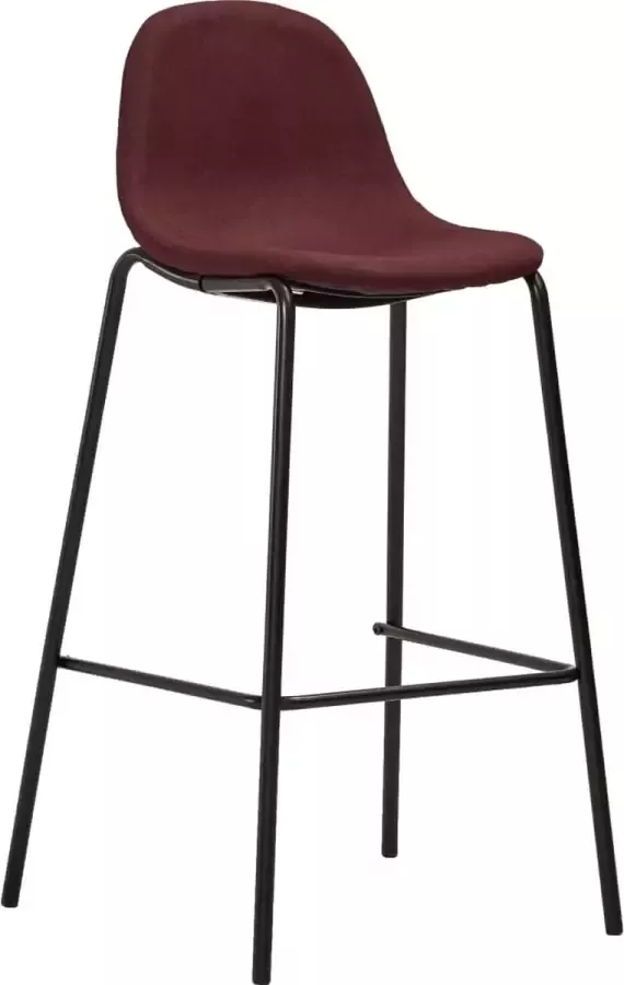 Maison Exclusive Barstoelen 4 st stof wijnrood