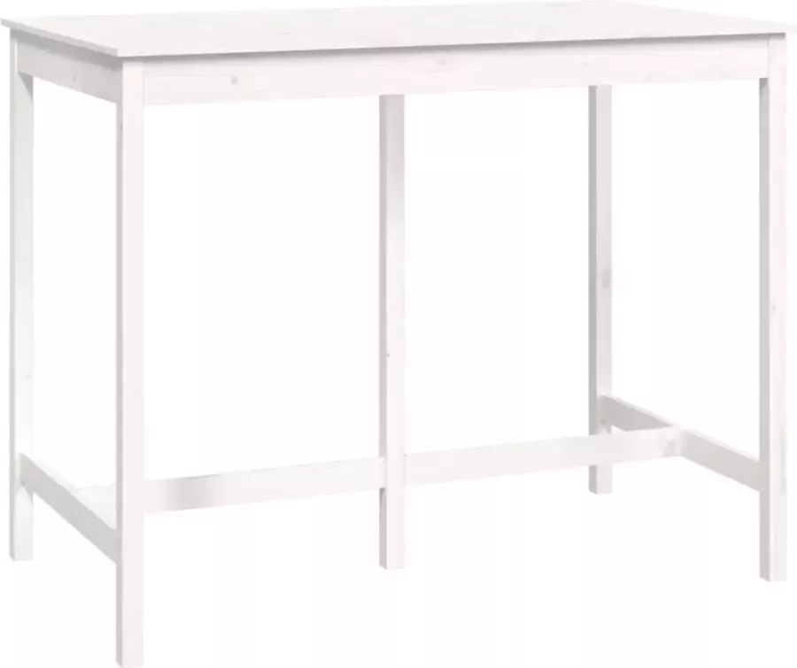 Maison Exclusive Bartafel 140x80x110 cm massief grenenhout wit
