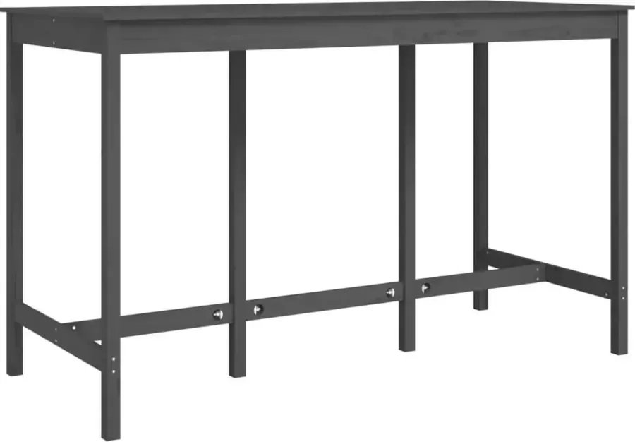 Maison Exclusive Bartafel 180x80x110 cm massief grenenhout grijs