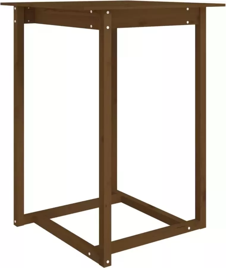 Maison Exclusive Bartafel 80x80x110 cm massief grenenhout honingbruin