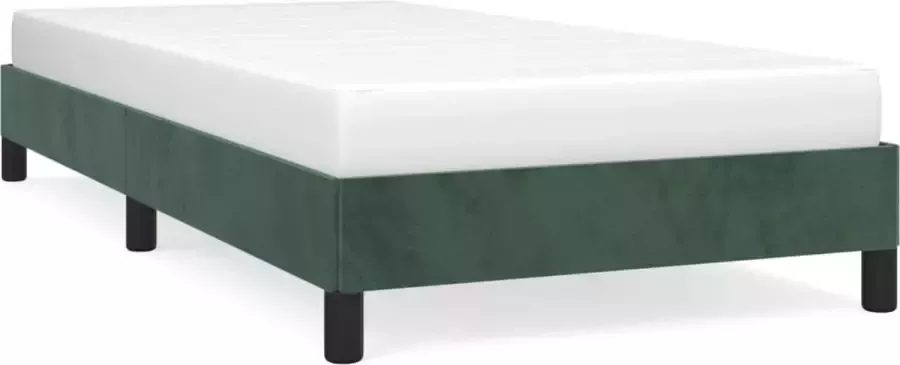 Maison Exclusive Bedframe fluweel donkergroen 100x200 cm