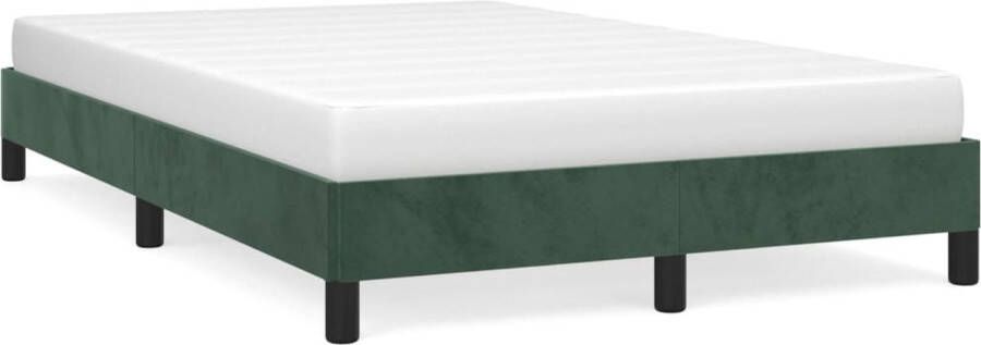 Maison Exclusive Bedframe fluweel donkergroen 120x200 cm - Foto 1
