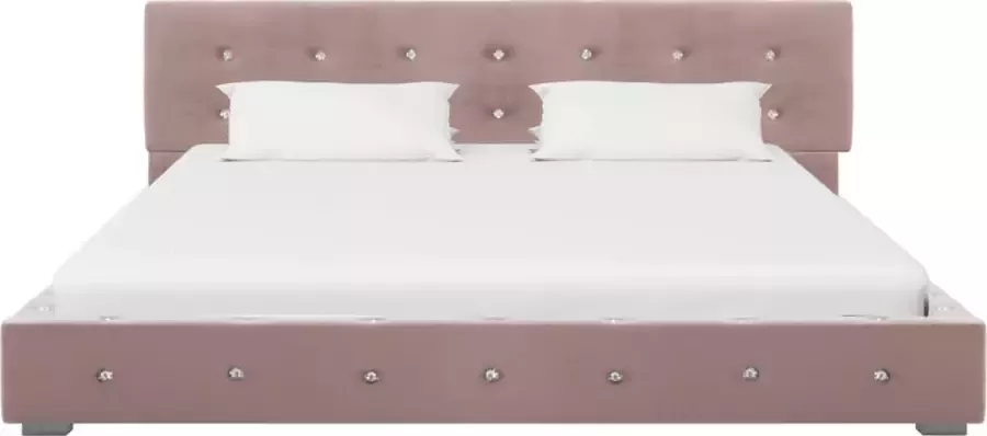 Maison Exclusive Bedframe fluweel roze 140x200 cm