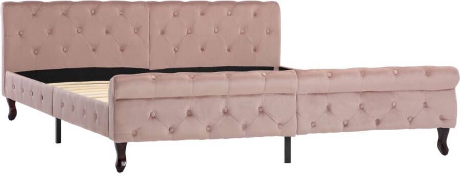 Maison Exclusive Bedframe fluweel roze 180x200 cm