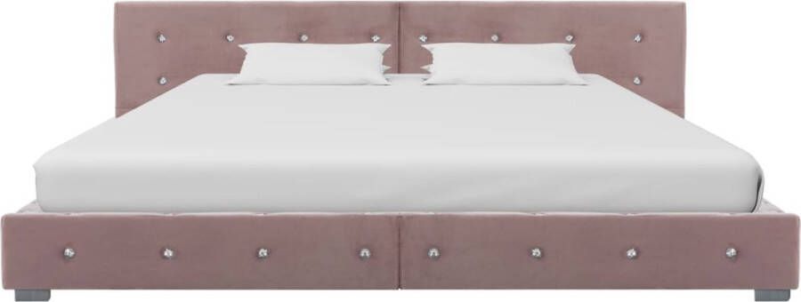 Maison Exclusive Bedframe fluweel roze 180x200 cm