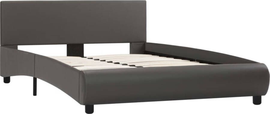 Maison Exclusive Bedframe kunstleer grijs 140x200 cm - Foto 1