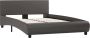 Maison Exclusive Bedframe kunstleer grijs 140x200 cm - Thumbnail 1