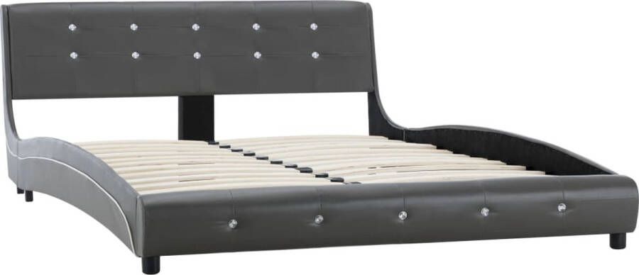 Maison Exclusive Bedframe kunstleer grijs 140x200 cm