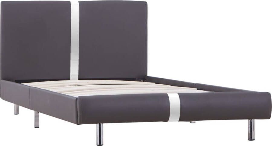 Maison Exclusive Bedframe kunstleer grijs 90x200 cm