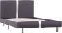 Maison Exclusive Bedframe kunstleer grijs 90x200 cm - Thumbnail 2