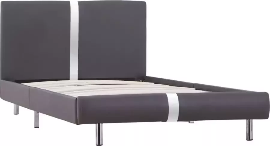 Maison Exclusive Bedframe kunstleer grijs 90x200 cm