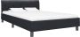Maison Exclusive Bedframe kunstleer zwart 140x200 cm - Thumbnail 1