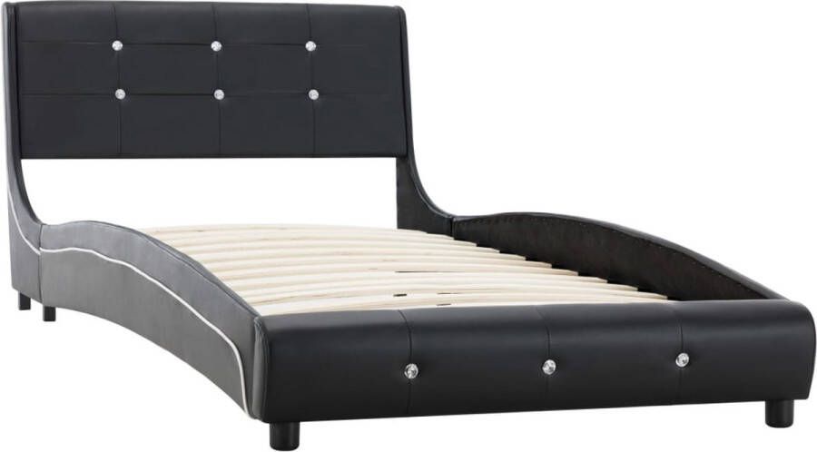 Maison Exclusive Bedframe kunstleer zwart 90x200 cm - Foto 2