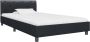 Maison Exclusive Bedframe kunstleer zwart 90x200 cm - Thumbnail 1