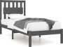 Maison Exclusive Bedframe massief grenenhout grijs 90x190 cm 3FT Single - Thumbnail 2