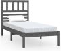 Maison Exclusive Bedframe massief grenenhout grijs 90x190 cm 3FT single - Thumbnail 1