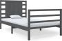 Maison Exclusive Bedframe massief grenenhout grijs 90x190 cm 3FT Single - Thumbnail 8