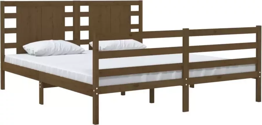 Maison Exclusive Bedframe massief grenenhout honingbruin 140x190 cm