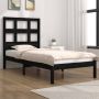 Maison Exclusive Bedframe massief grenenhout zwart 90x190 cm 3FT Single - Thumbnail 7