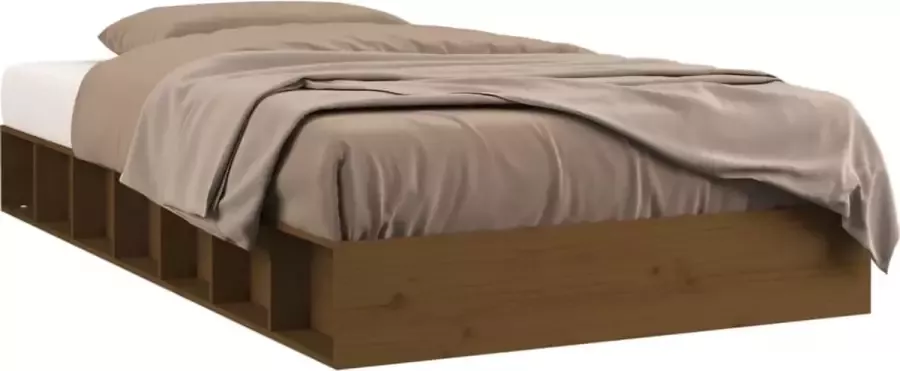 Maison Exclusive Bedframe massief hout honingbruin 90x190 cm 3FT Single