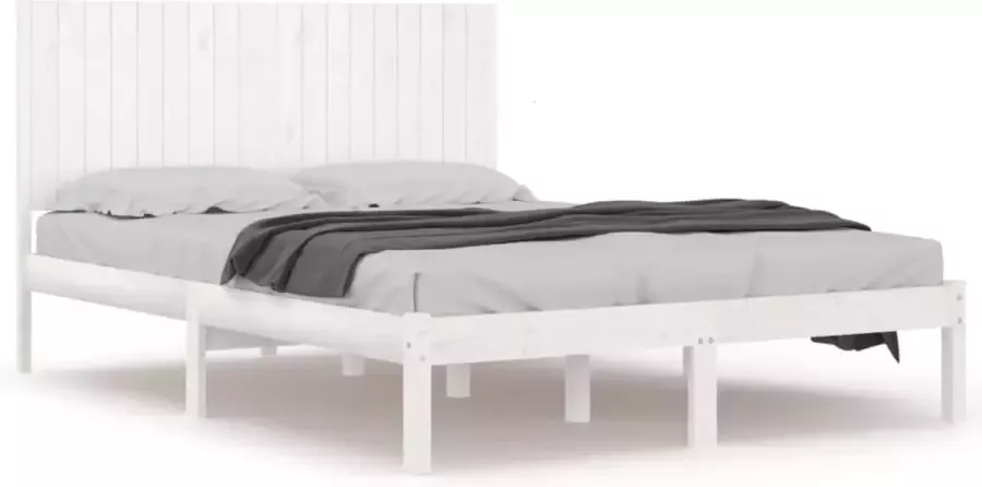 Maison Exclusive Bedframe massief hout wit 180x200 cm 6FT Super King