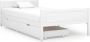 Maison Exclusive Bedframe met 2 lades massief grenenhout wit 100x200 cm - Thumbnail 2