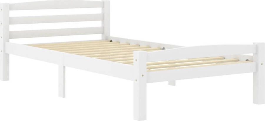 Maison Exclusive Bedframe met 2 lades massief grenenhout wit 100x200 cm