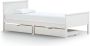 Maison Exclusive Bedframe met 2 lades massief grenenhout wit 100x200 cm - Thumbnail 1