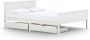 Maison Exclusive Bedframe met 2 lades massief grenenhout wit 140x200 cm - Thumbnail 3