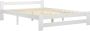 Maison Exclusive Bedframe met 2 lades massief grenenhout wit 160x200 cm - Thumbnail 1