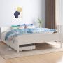 Maison Exclusive Bedframe met 2 lades massief grenenhout wit 160x200 cm - Thumbnail 5