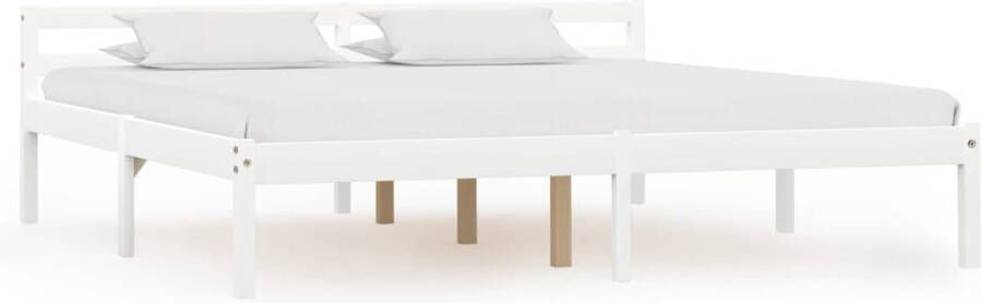 Maison Exclusive Bedframe met 2 lades massief grenenhout wit 160x200 cm