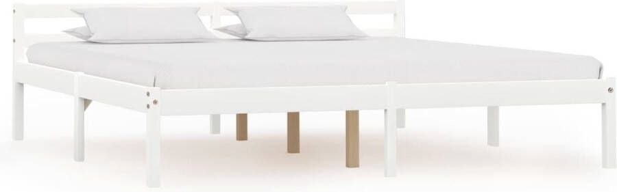 Maison Exclusive Bedframe met 2 lades massief grenenhout wit 180x200 cm